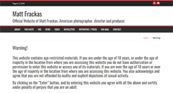 Desktop Screenshot of mattfrackas.com